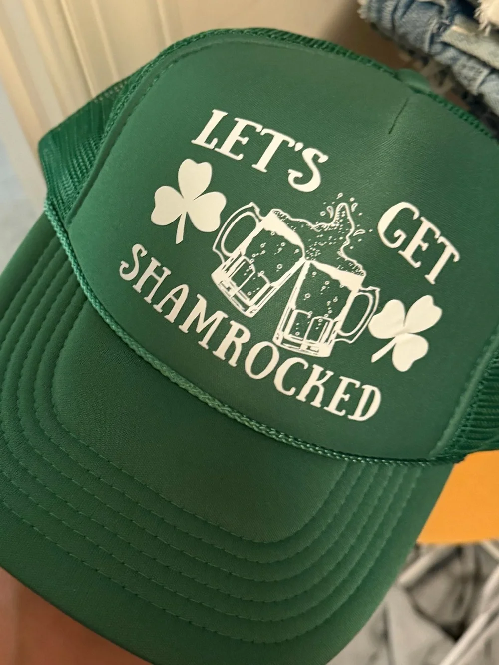 Lets Get Shamrocked Green St. Patrick's Trucker Hat